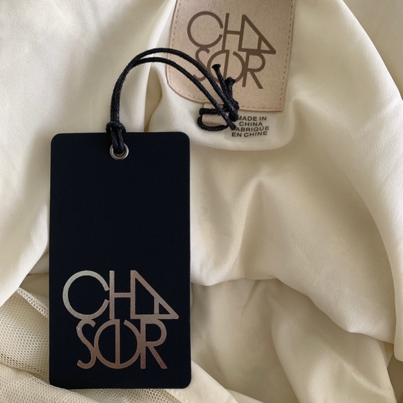 Chaser White Lace Surplice Drawstring Romper M - Picture 14 of 15